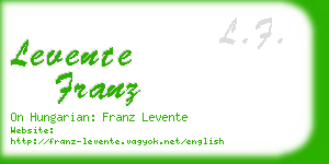 levente franz business card